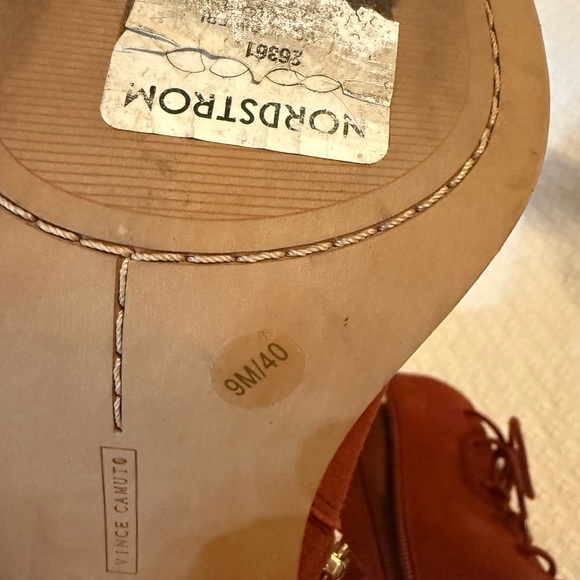 Vince Camuto Red Suede Heeled Boots - Picture 13 of 15